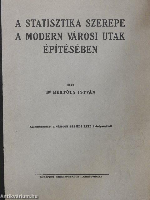 A statisztika szerepe a modern városi utak építésében