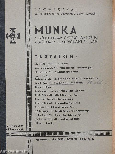 Munka 1940. december