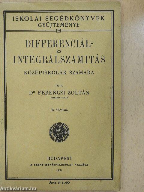 Differenciál- és integrálszámitás középiskolák számára