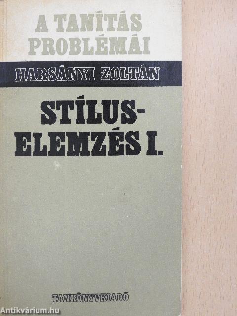 Stíluselemzés I.