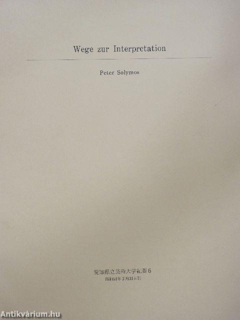 Wege zur Interpretation