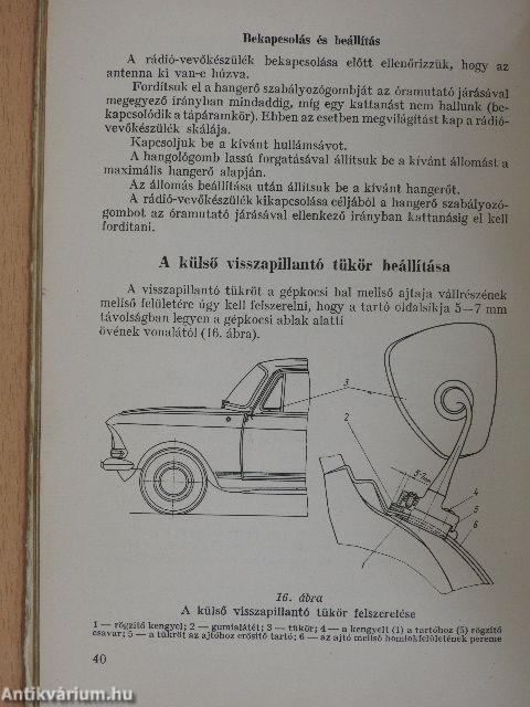 A Moszkvics 412, 427 és 434 típusú gépkocsik