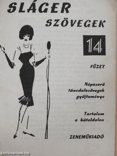 Slágerszövegek 14.