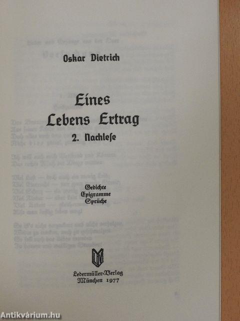 Eines Lebens Ertrag (gótbetűs)