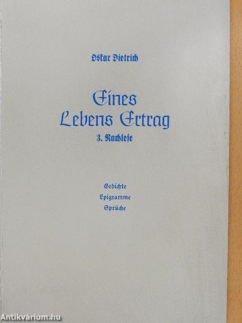 Eines Lebens Ertrag (gótbetűs)