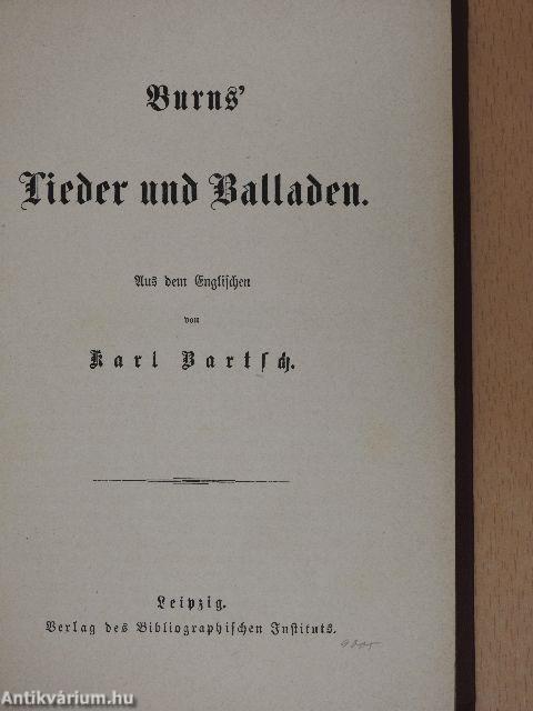 Burns' Lieder und Balladen (gótbetűs)