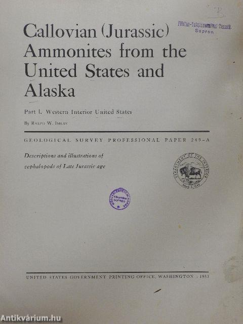 Callovian (Jurassic) Ammonites from the United States and Alaska I.