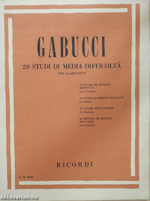 20 studi di media difficoltá per Clarinetto