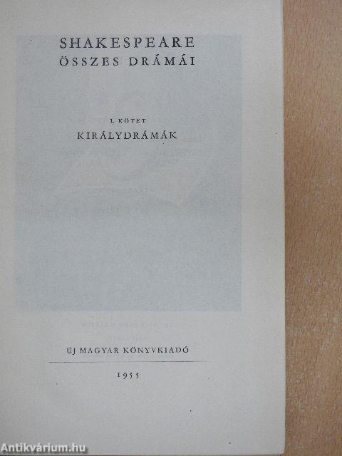 Shakespeare összes drámái I.