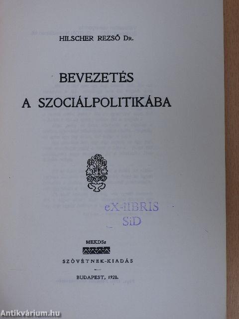 Bevezetés a szociálpolitikába