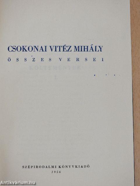 Csokonai Vitéz Mihály összes versei I-II.