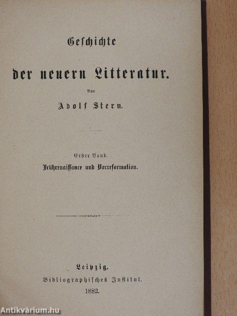 Geschichte der Neuern Litteratur I-IV. (gótbetűs)