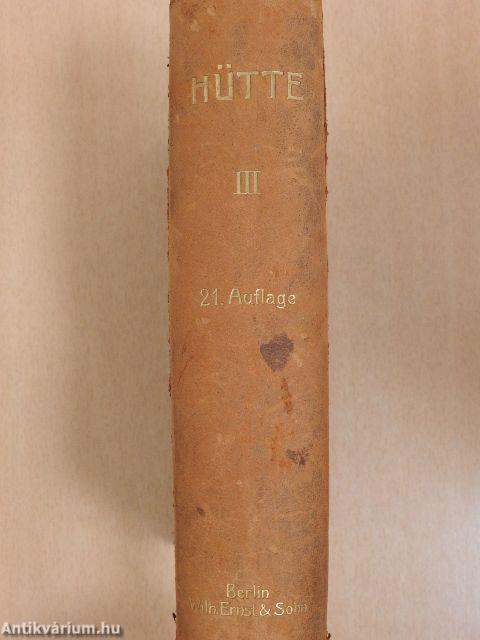 "Hütte" Des Ingenieurs Taschenbuch III. (töredék)