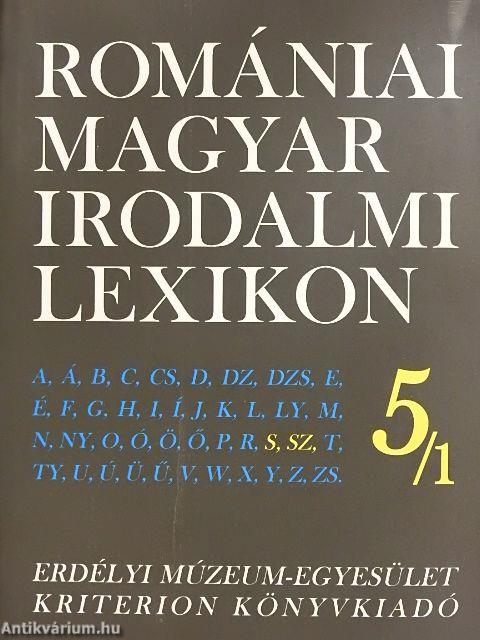 Romániai magyar irodalmi lexikon 5/1.