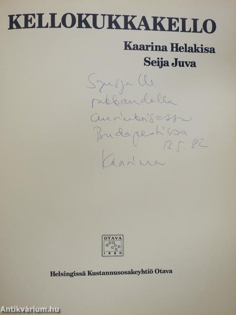 Kellokukkakello (dedikált példány)