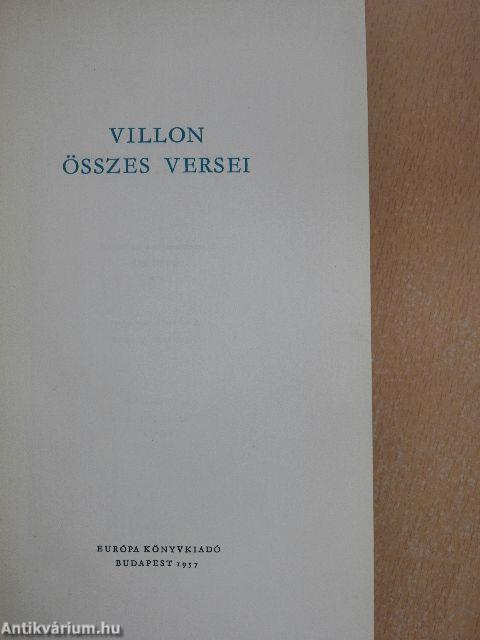 Villon összes versei