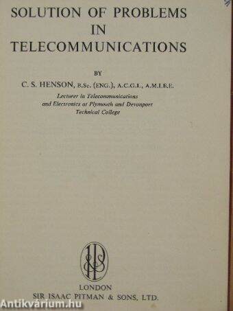 Solution of Problems in Telecommunications
