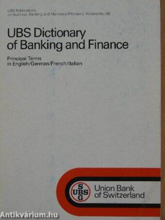 UBS Dictionary of Banking and Finance