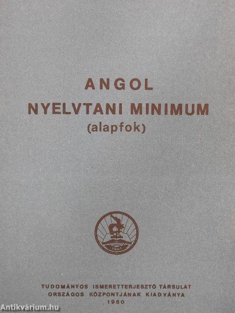 Angol nyelvtani minimum