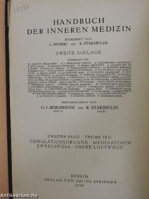 Handbuch der Inneren Medizin II.1.