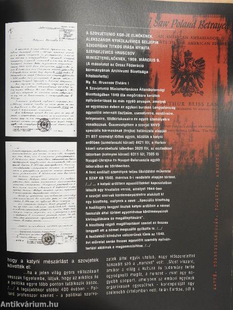 Katyn. Tömeggyilkosság. Politika. Erkölcs