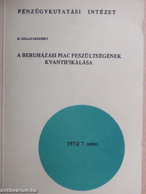 A beruházási piac feszültségének kvantifikálása