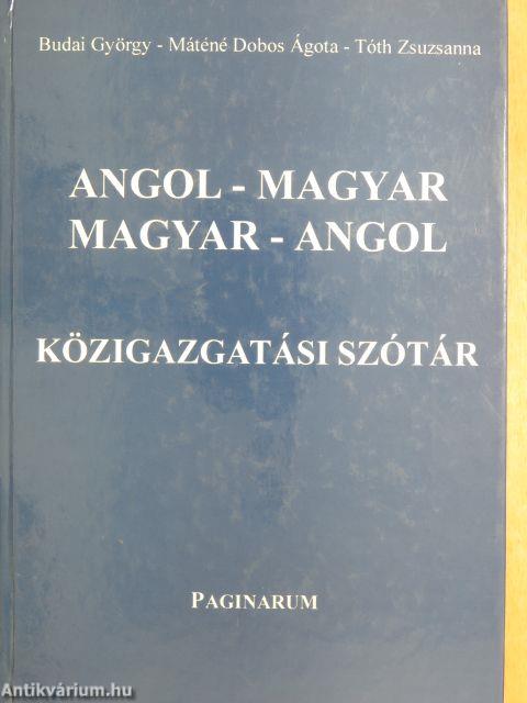Angol-magyar/magyar-angol közigazgatási szótár