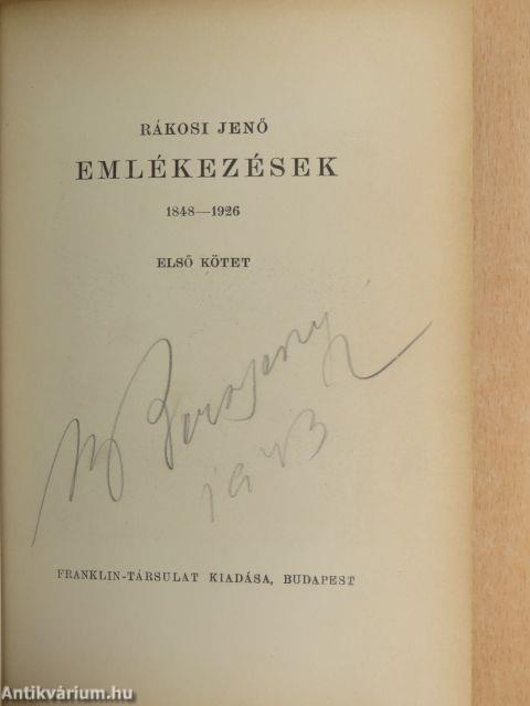 Emlékezések I. (töredék)