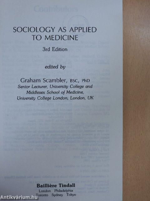 Sociology as Applied to Medicine