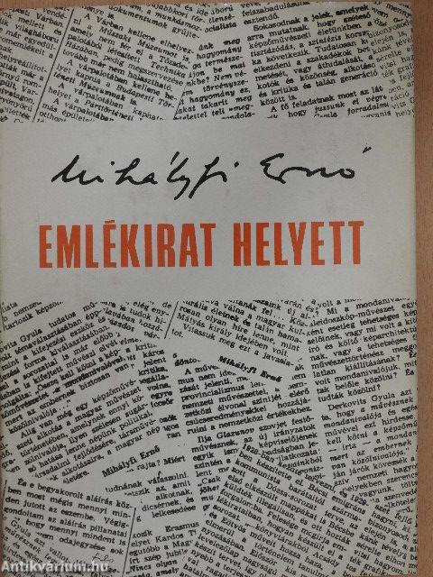 Emlékirat helyett