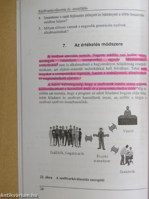 Szoftverkiválasztás és -installálás