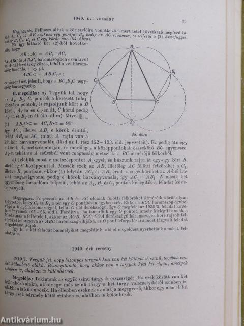 Matematikai versenytételek II.