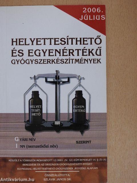 Helyettesíthető és egyenértékű gyógyszerkészítmények