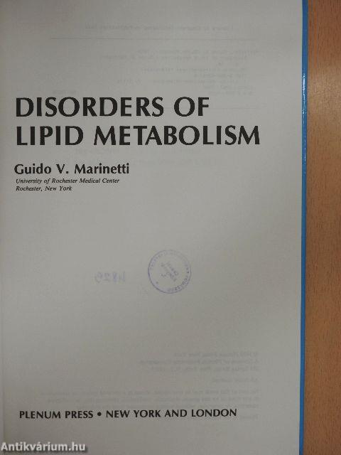 Disorders of Lipid Metabolism