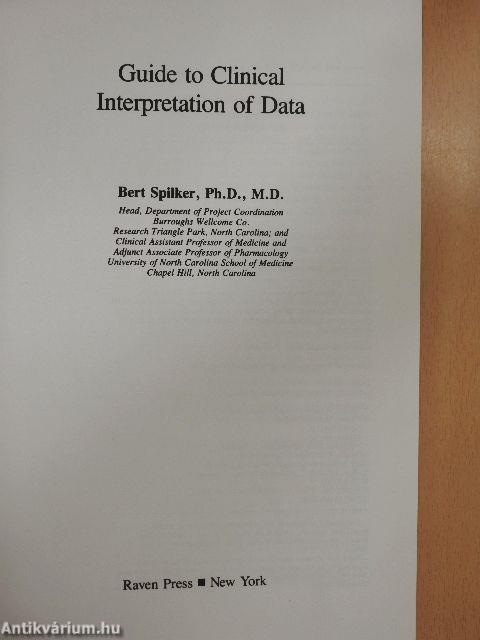 Guide to Clinical Interpretation of Data