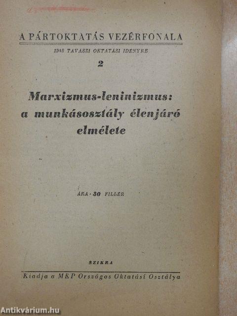 Marxizmus-leninizmus: a munkásosztály élenjáró elmélete