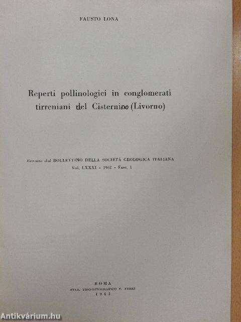 Reperti pollinologici in conglomerati tirreniani del Cisternino (Livorno)