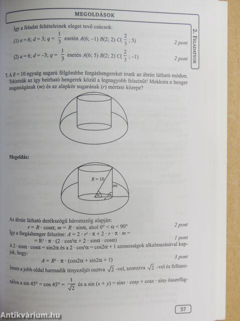 15 próbaérettségi matematikából