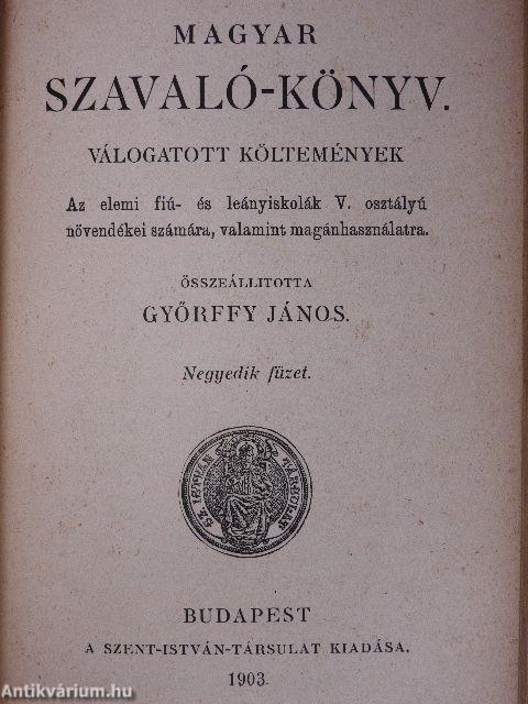 Magyar szavaló-könyv I-V.