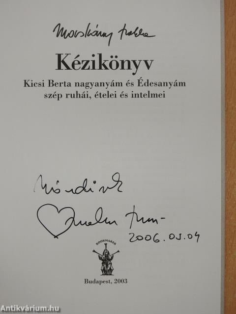 Kézikönyv (dedikált példány)