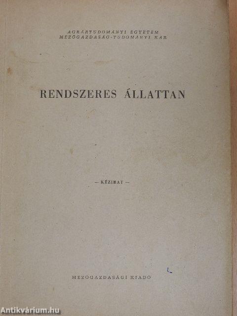 Rendszeres állattan