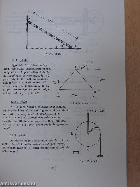 Kinematikai és kinetikai példatár