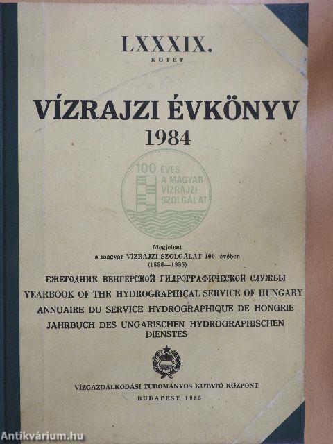 Vízrajzi évkönyv 1984