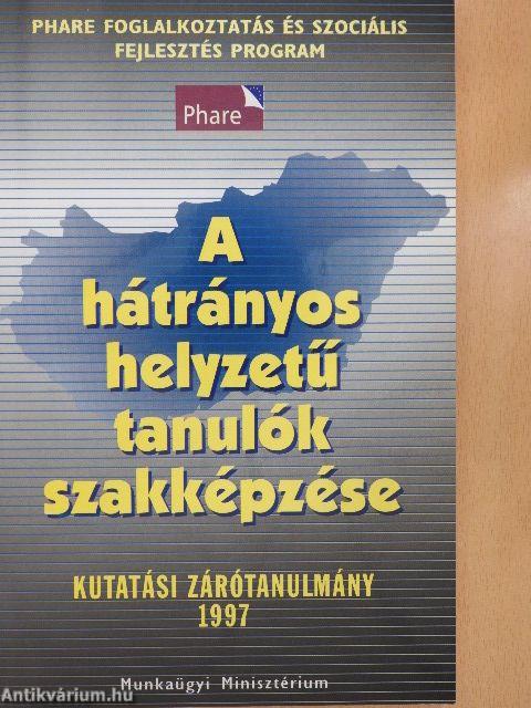 A hátrányos helyzetű tanulók szakképzése