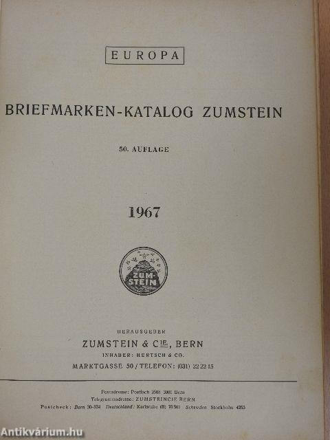 Briefmarken-katalog Zumstein - Europa 1967