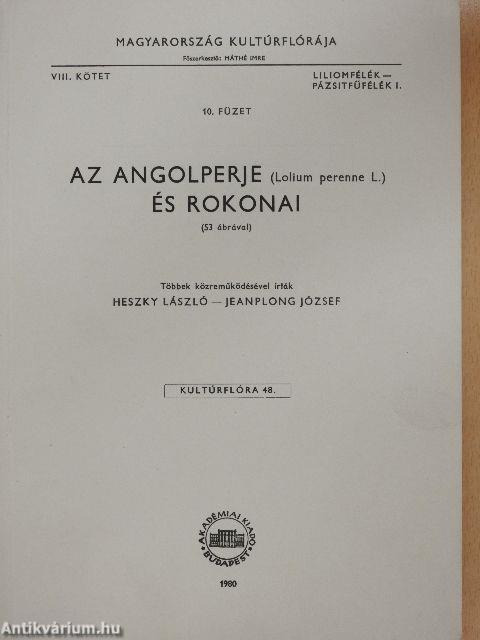 Az Angolperje (Loliom perenne L.) és rokonai