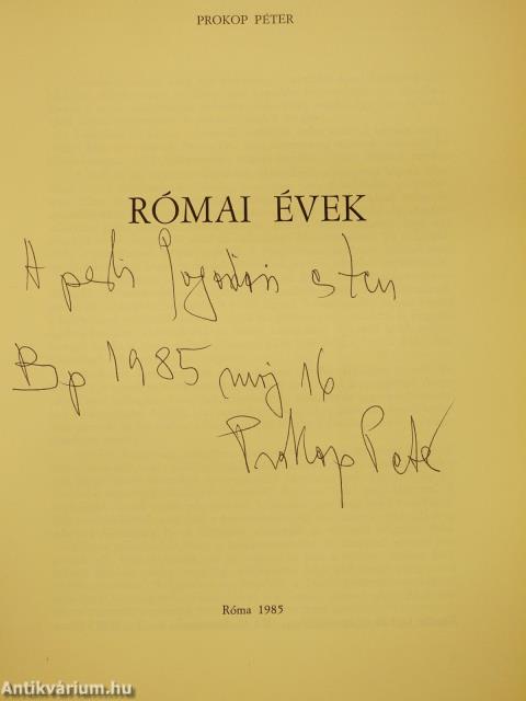 Római évek (dedikált példány)