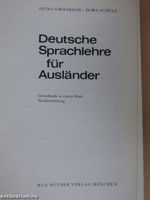 Deutsche Sprachlehre für Ausländer - Grundstufe