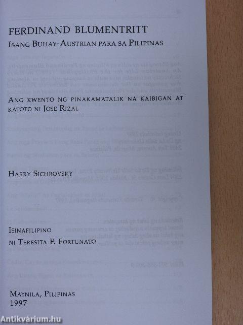 Ferdinand Blumentritt - Isang Buhay-Austrian para sa Pilipinas