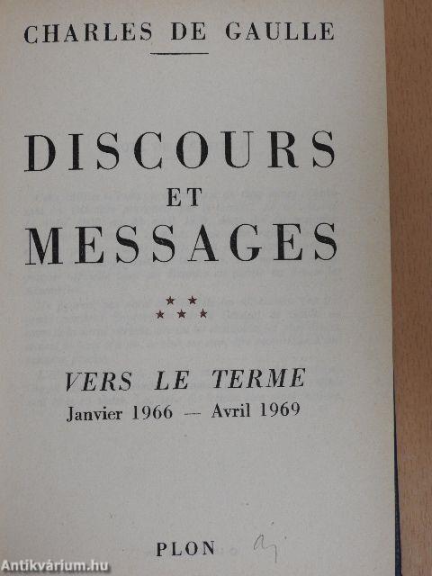 Discours et Messages V.